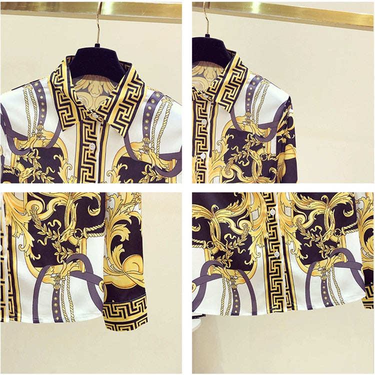 【Tops】プリントシャツ W10077