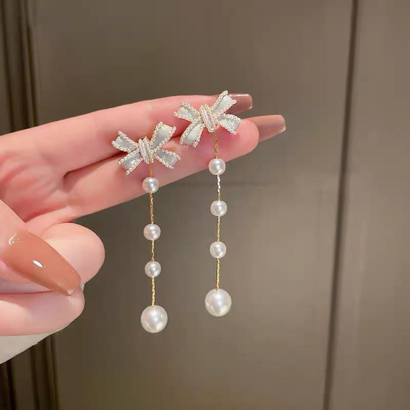 【雑貨】フリンジドロップピアス W11454