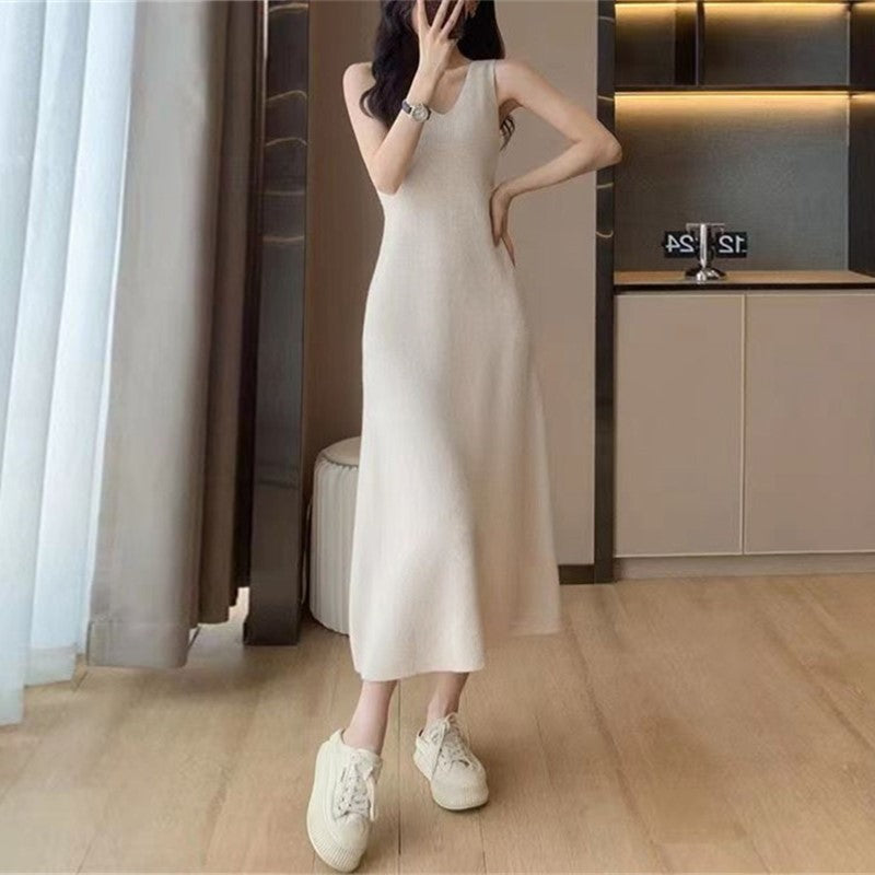 【Set】新入荷~ニット2点セット セーター + ノースリーブワンピ Z-6300