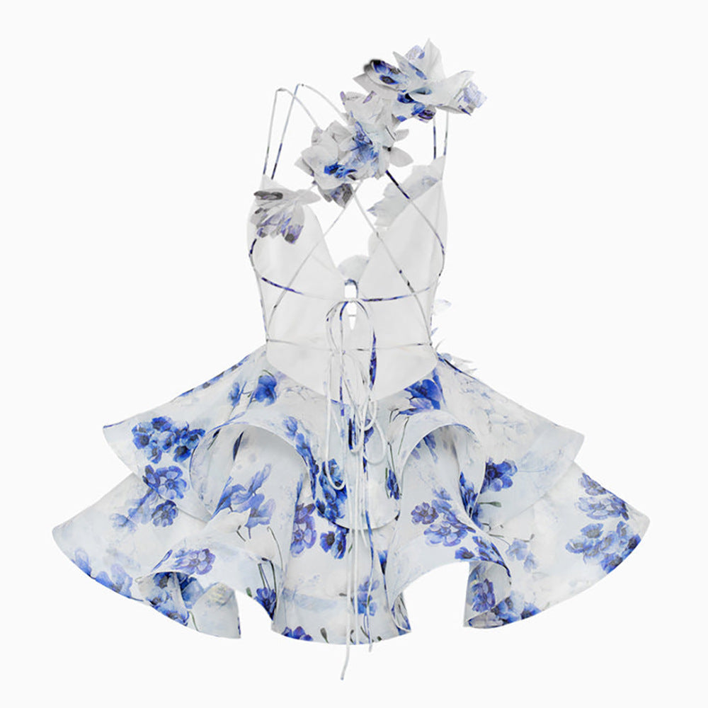 【Dress】花柄セクシーワンピース T01335