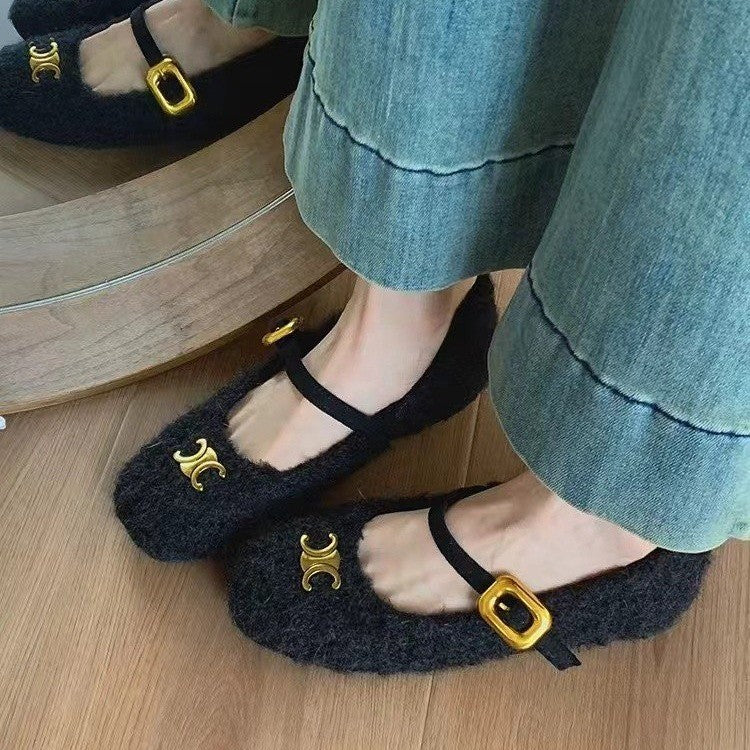 【Shoes】2色展開フラットシューズ Z8130