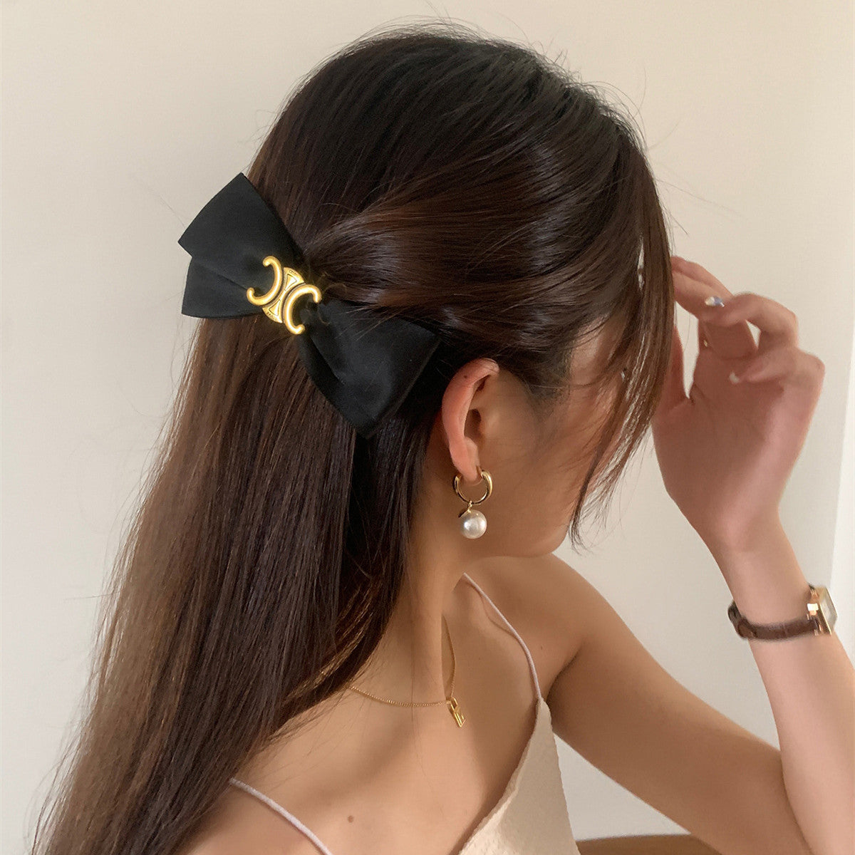 【雑貨】リボンヘアアクセサリー W14643