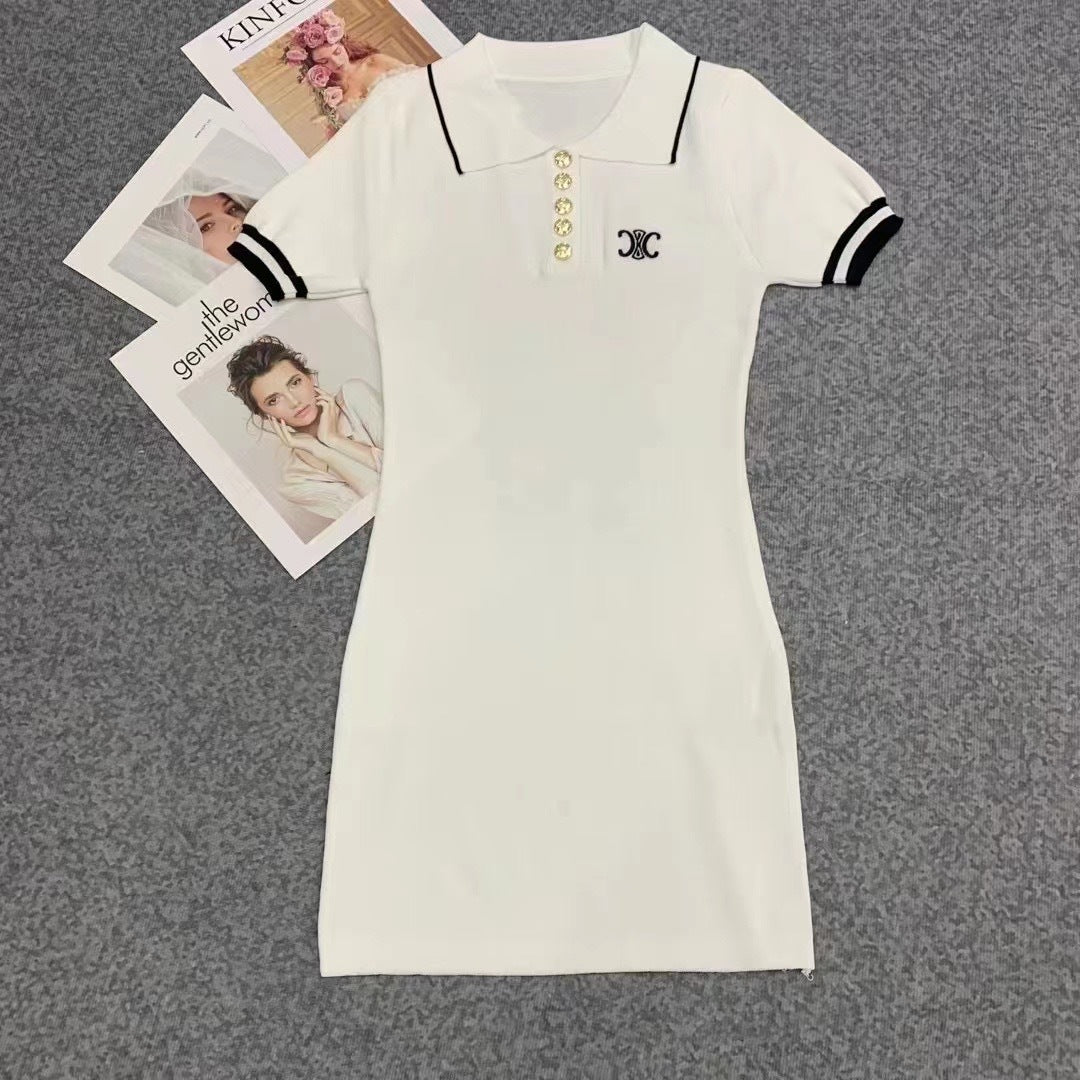 【Dress】POLOネックワンピース W12069