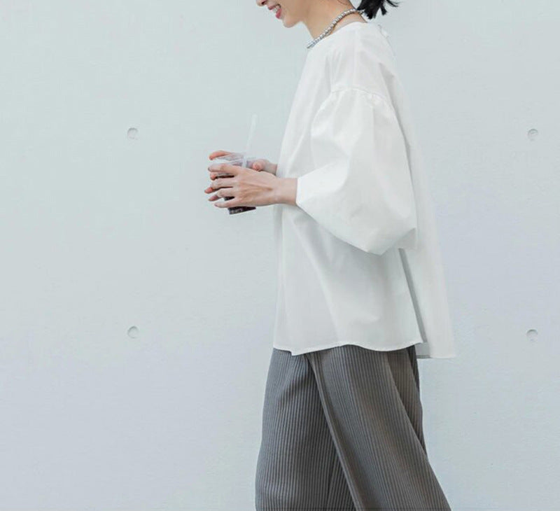 【Tops】ランタンスリーブブラウス W10983