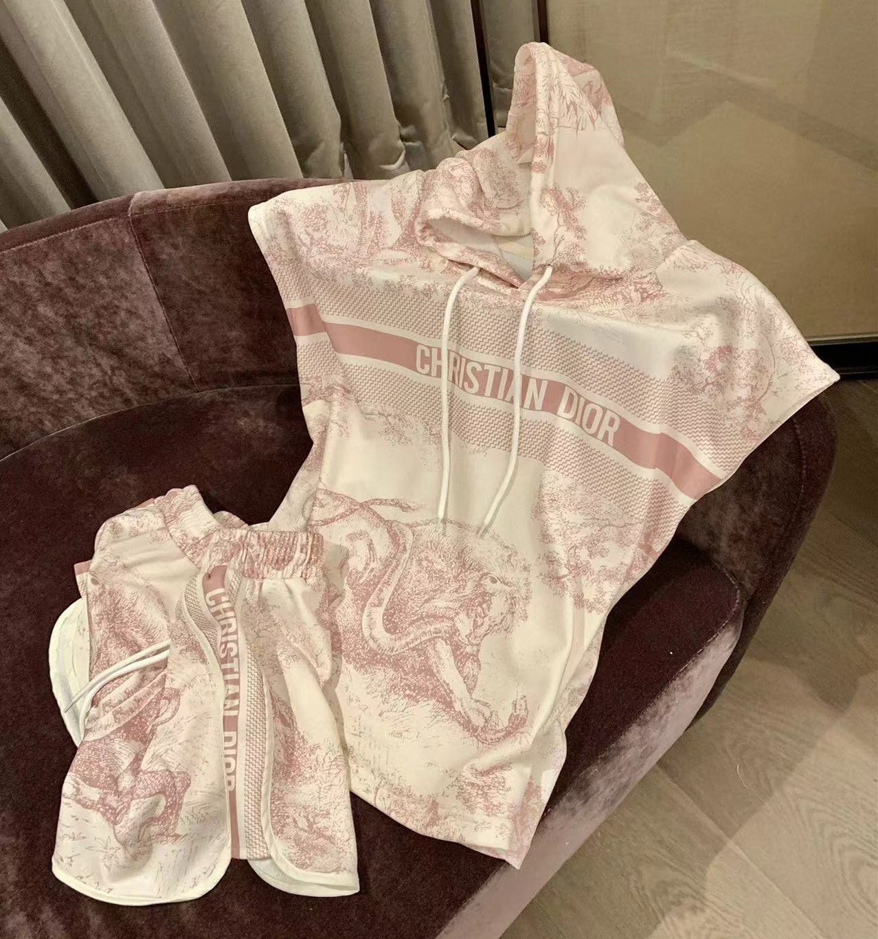 【Set】タンクトップ + パンツタイダイ染め2点セット  W11213