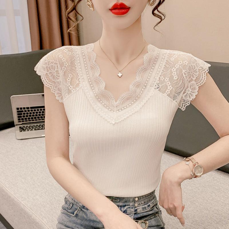 【Tops】レース切り替えタンクトップ W11613