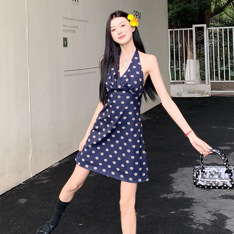 【Dress】花柄ホルターネックドレス T01381