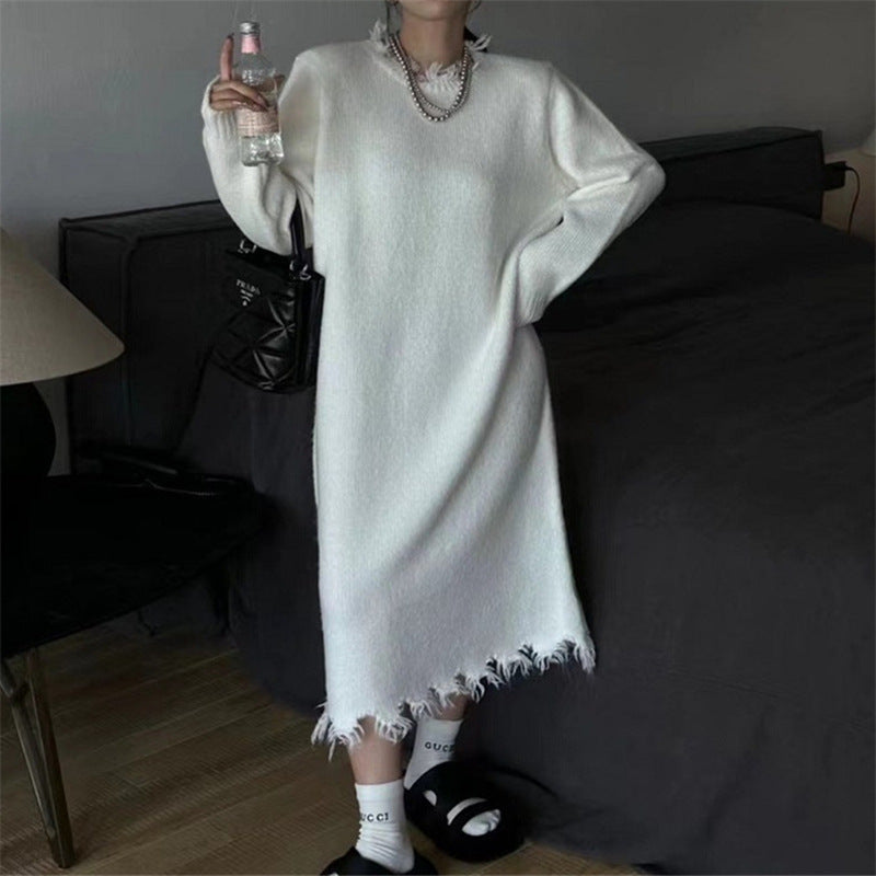 【Dress】新入荷~タッセルニットワンピース W9744