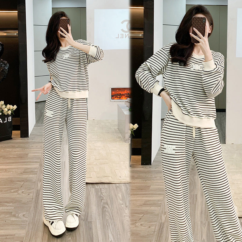 【Set】ロゴ刺繍2点セット トレーナー + パンツ Z-6468