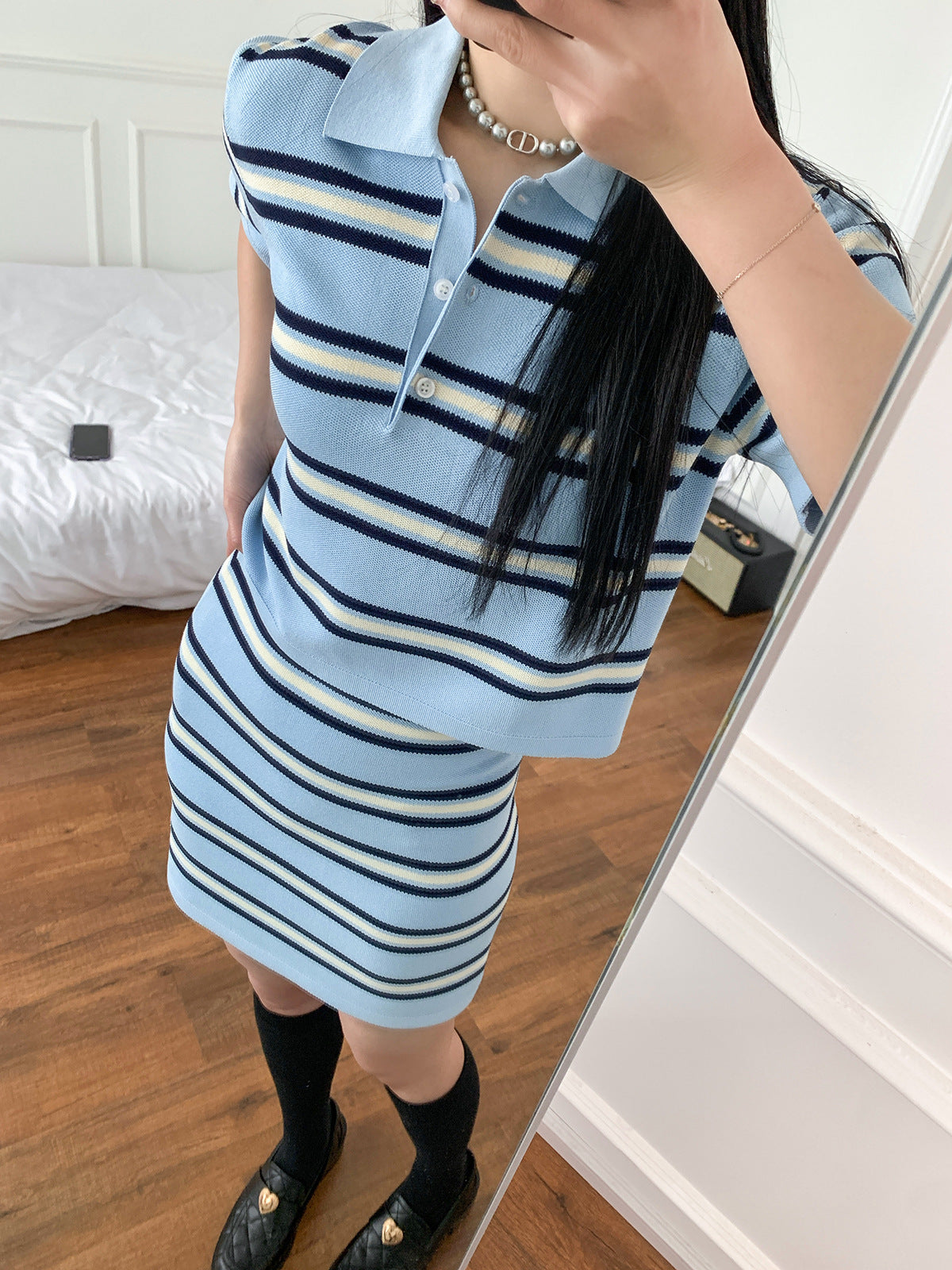 【Set】新入荷~2点セットTシャツ+スカート    W11373