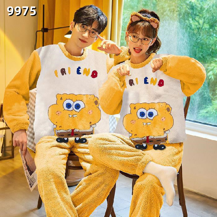 【Roomwear】ルームウェア厚手カップルパジャマ W9589