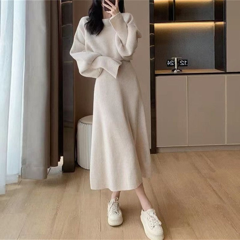 【Set】新入荷~ニット2点セット セーター + ノースリーブワンピ Z-6300