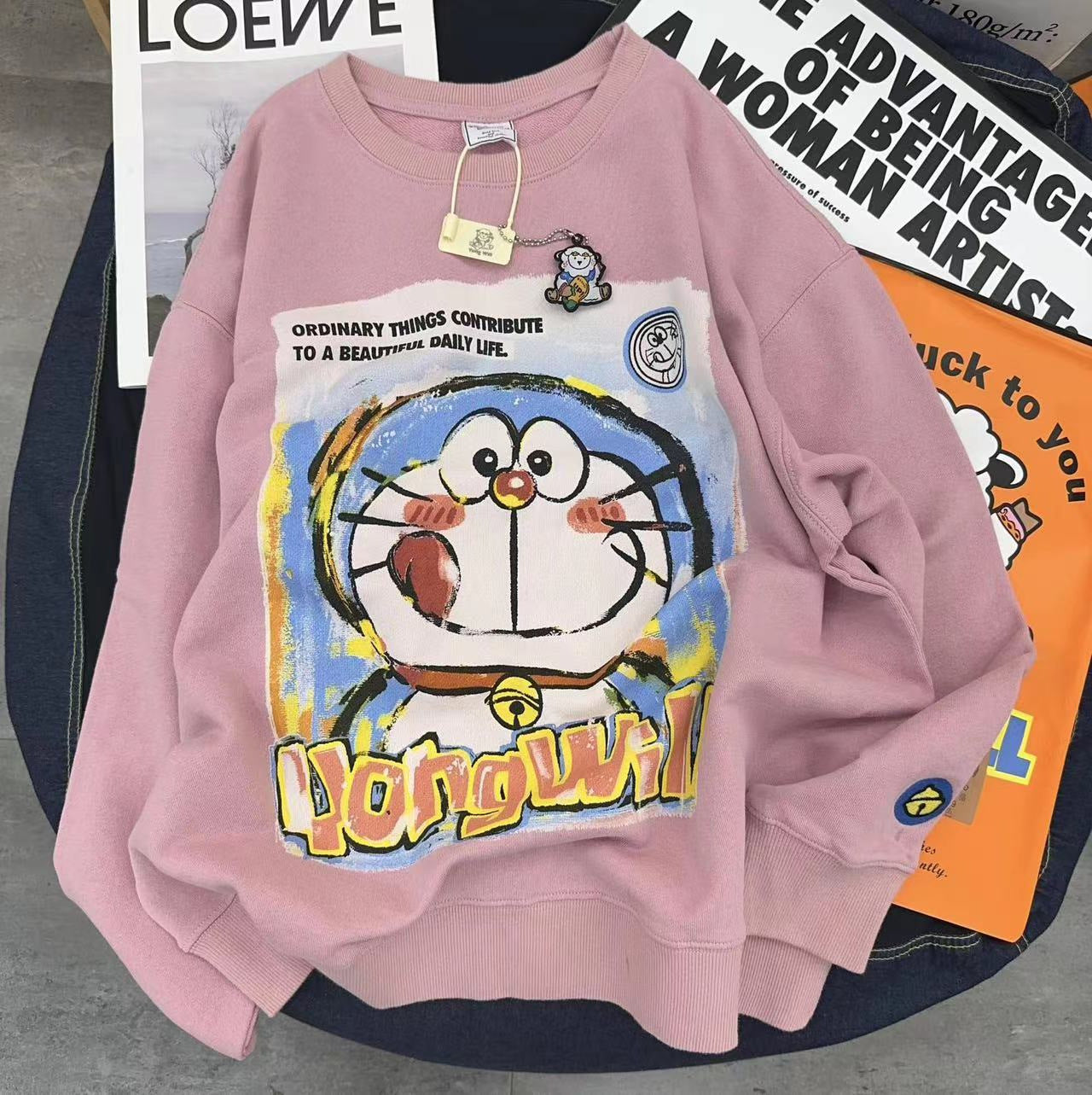 【Tops】厚手キャラクタープルオーバー W14025