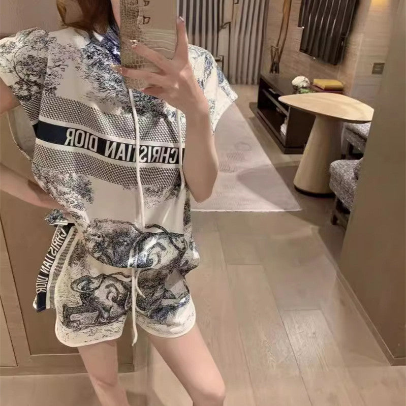 【Set】タンクトップ + パンツタイダイ染め2点セット  W11213