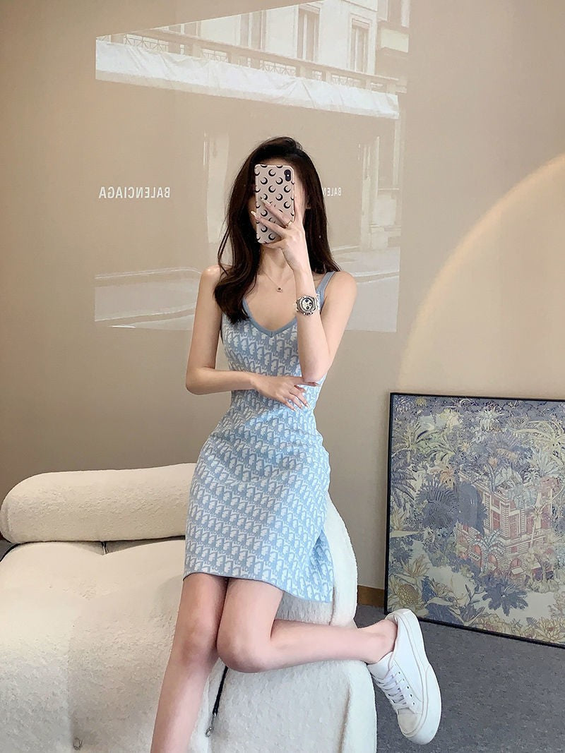 【Dress】ジャカードニットワンピース W12001