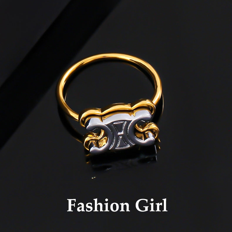 【雑貨】切り替えデザイン指輪アクセサリー T01187