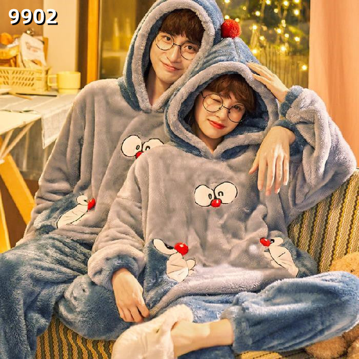 【Roomwear】ルームウェア厚手カップルパジャマ W9589