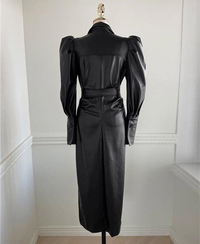 【Dress】PUシャツワンピース W10717