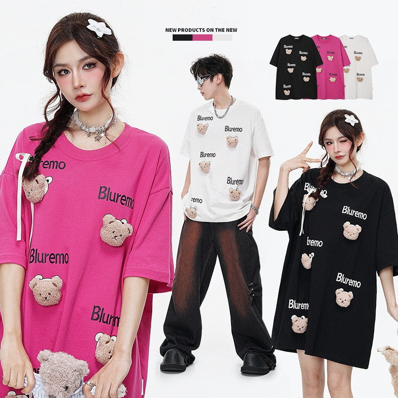 【Tops】クマデザインTシャツ W12427