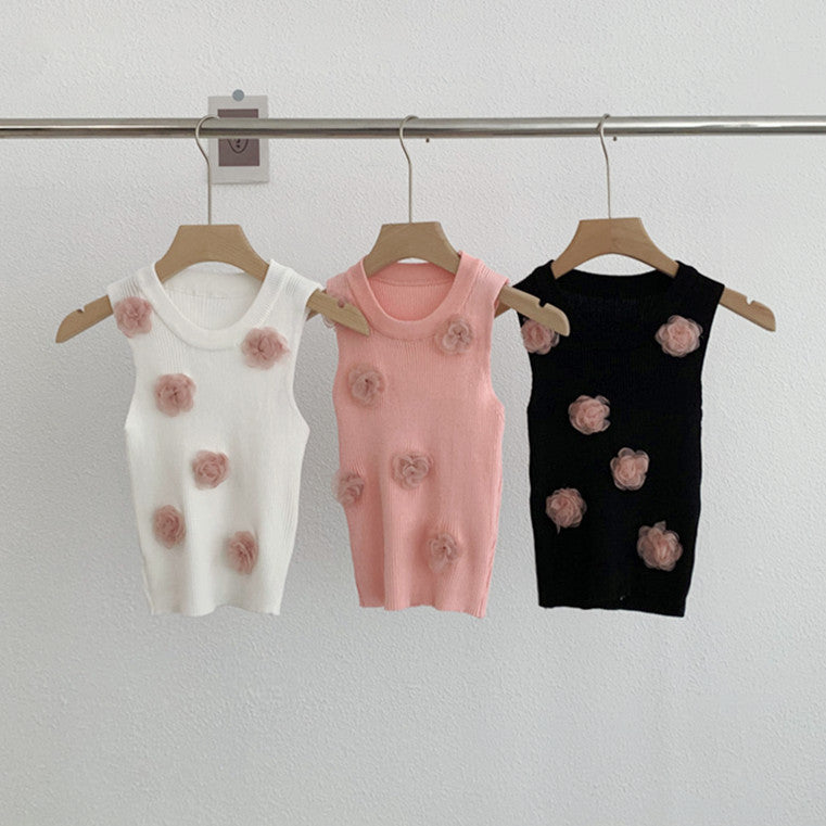 【Tops】フラワータンクトップ W11832