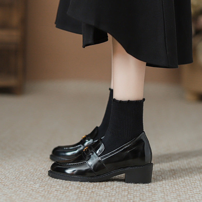 【Shoes】5cmヒールローファーシューズ Z7444