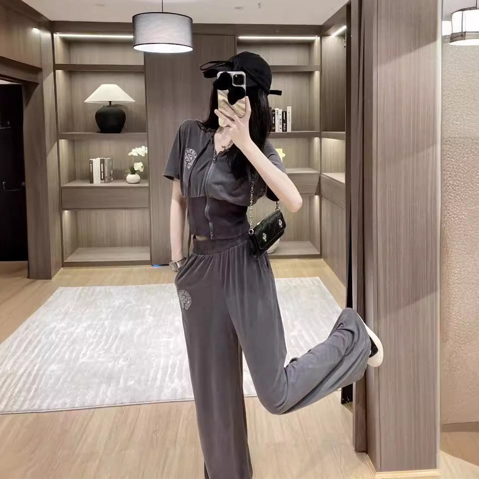 【Set】カジュアルセット Tシャツ + パンツ W12268