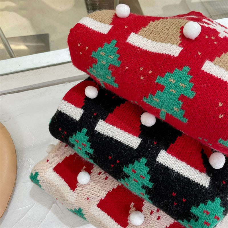 【Tops】2色展開クリスマスセーター W14608