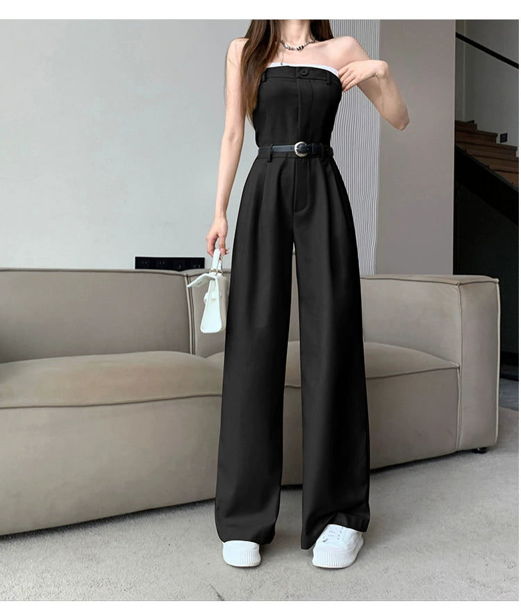 【Set】ベルト付きオールインワン W11343