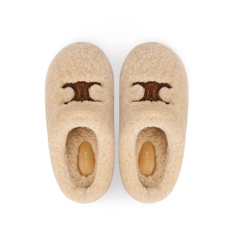 【Shoes】2色展開ファーシューズ W9981