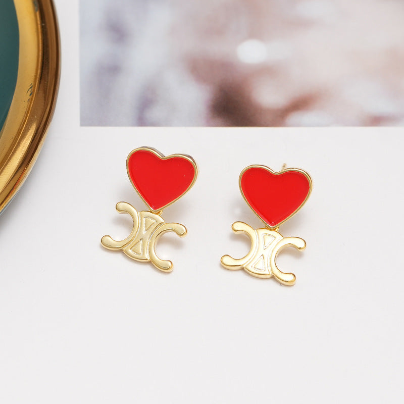 【雑貨】ハート柄♡イヤリング T01554