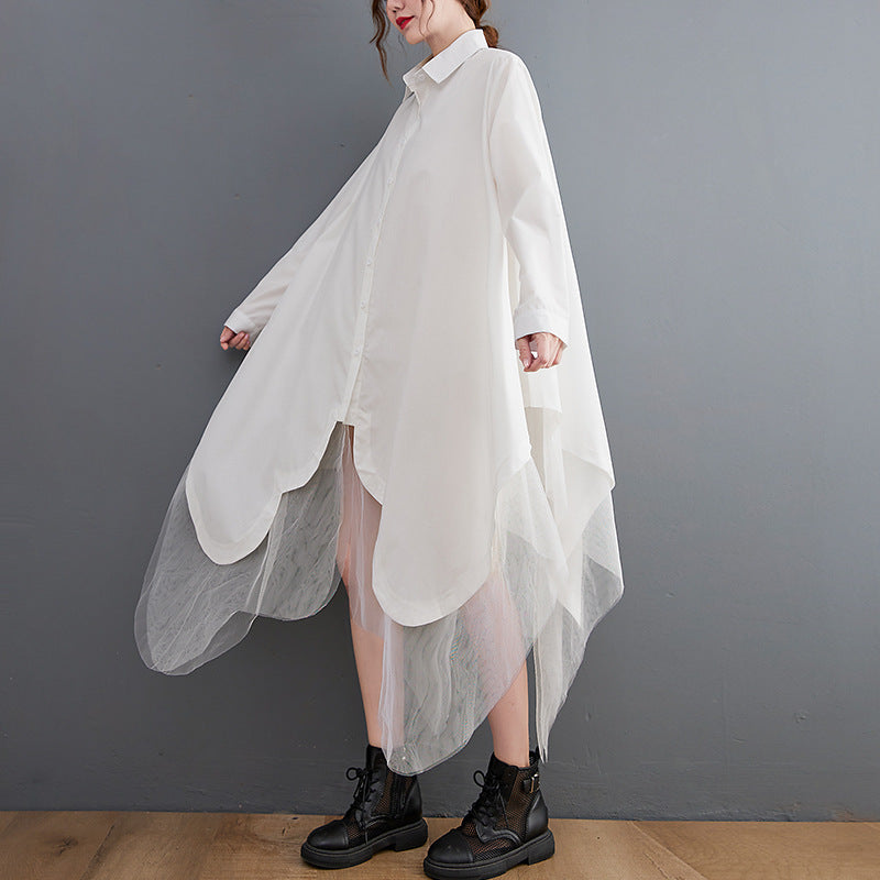 【Dress】2色展開シャツワンピース Z7832