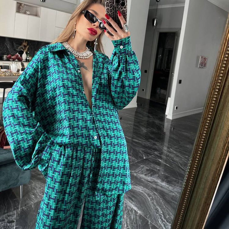 【Set】 シャツ+ パンツ2点セット T01285