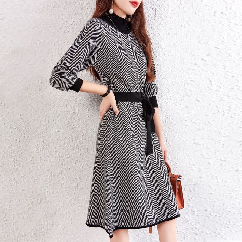 【Dress】オフィスニットワンピース W10849