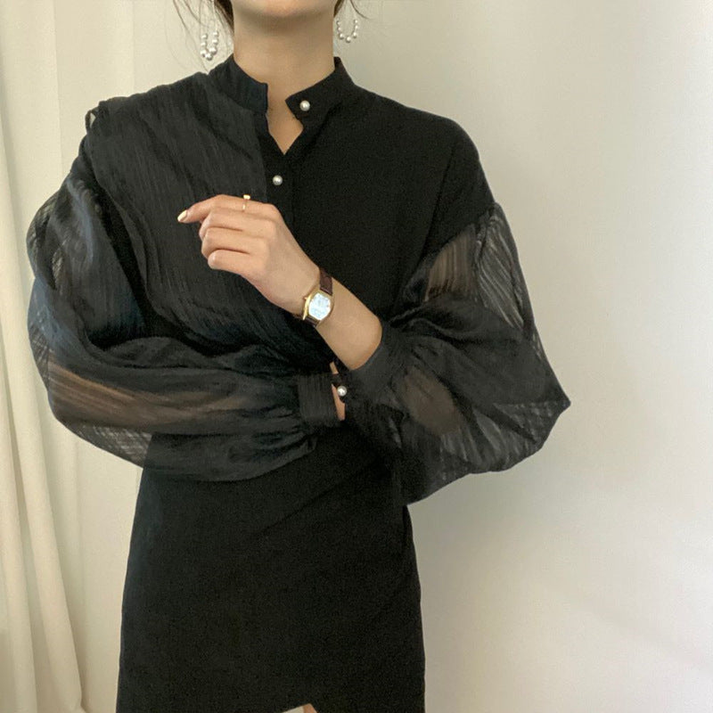 【Tops】パフースリーブシャツ Z7392