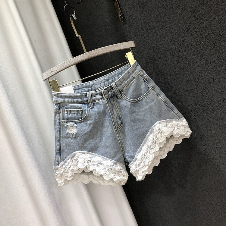 【Bottoms】レース切り替えショートパンツ W11707