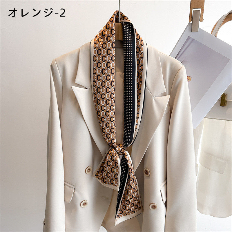 【雑貨】プリントスカーフ W13586