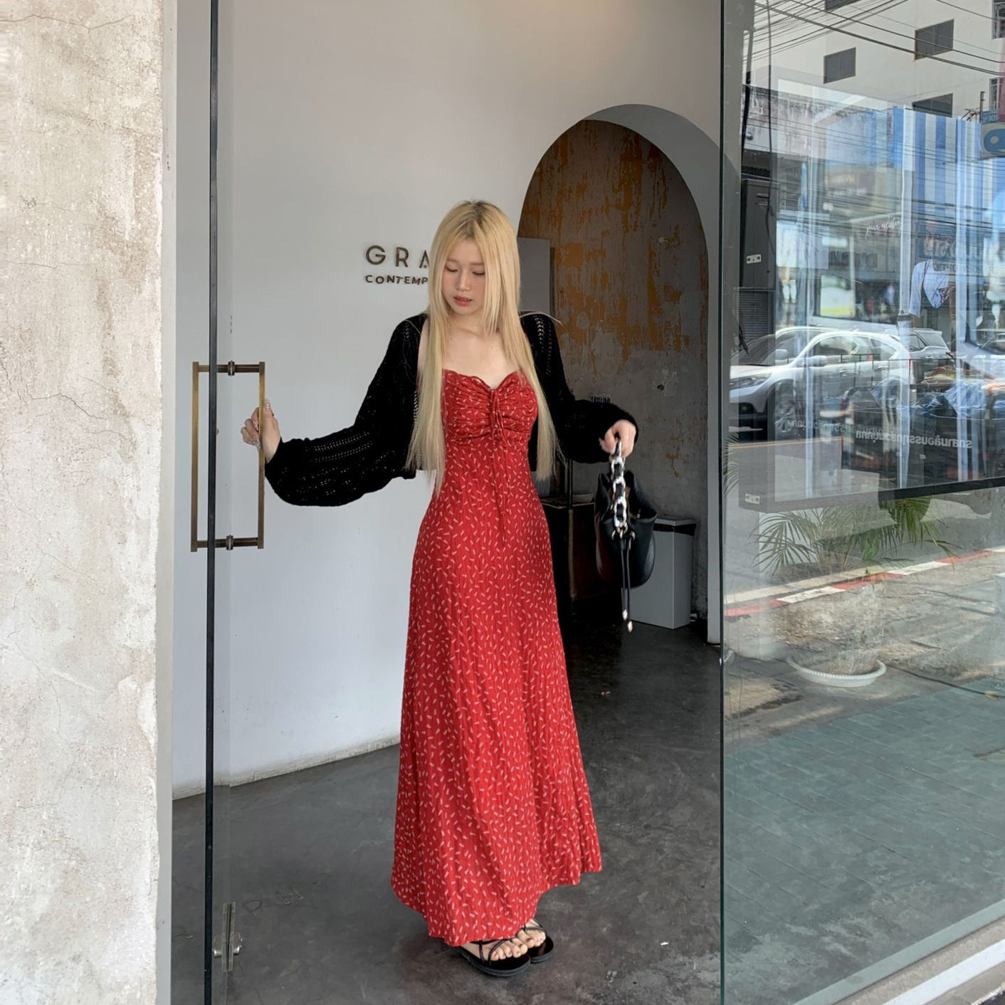 【Dress】花柄キャミソールワンピース T01369