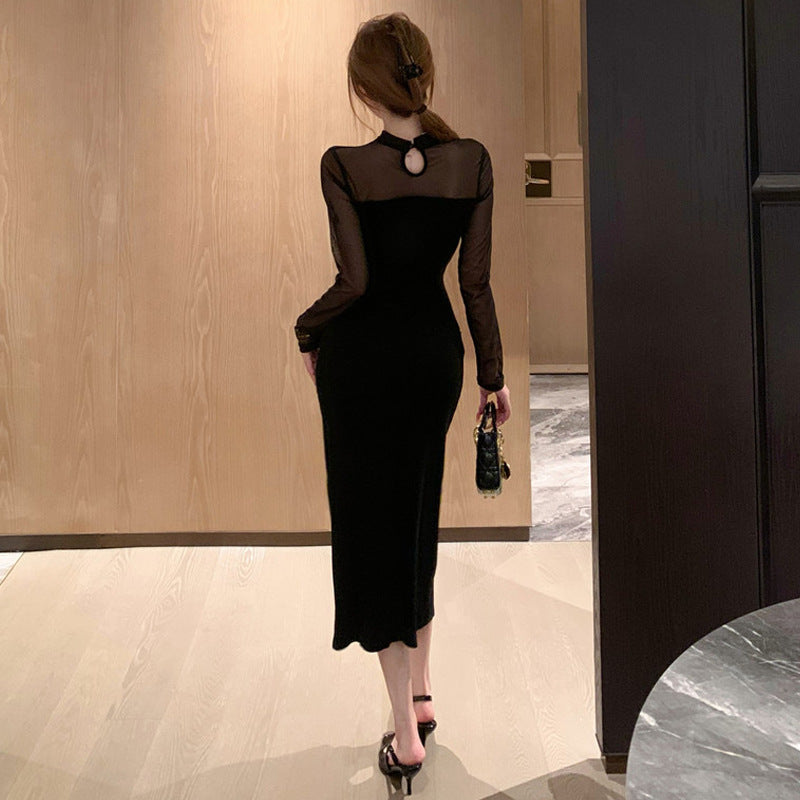 【Dress】チュール切替ワンピース Z8167