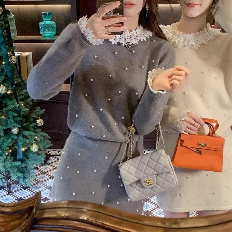 【Set】可愛いニット2点セット W14111