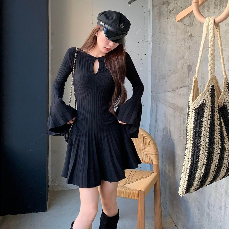 【Dress】ベルスリーブワンピース T01233