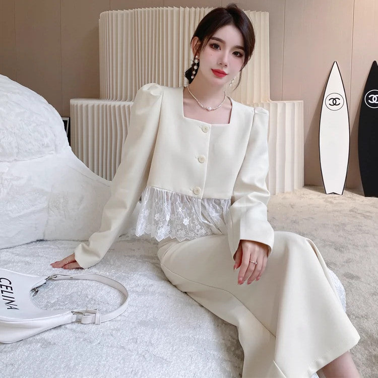 【Set】ジャケット+スカートセット W11070