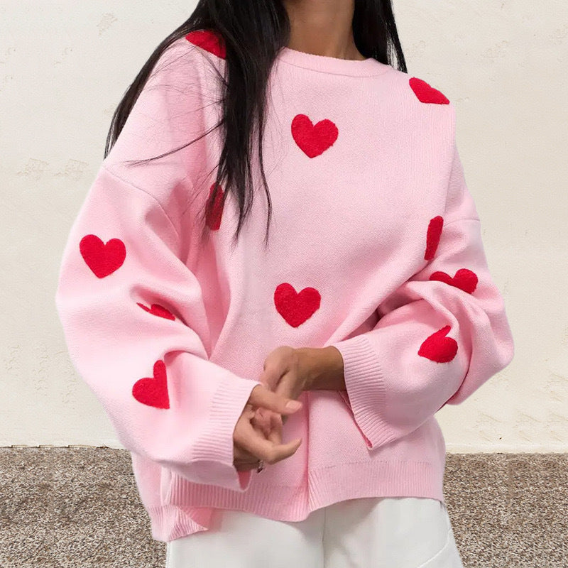 【Tops】ハート♡ニット W14178