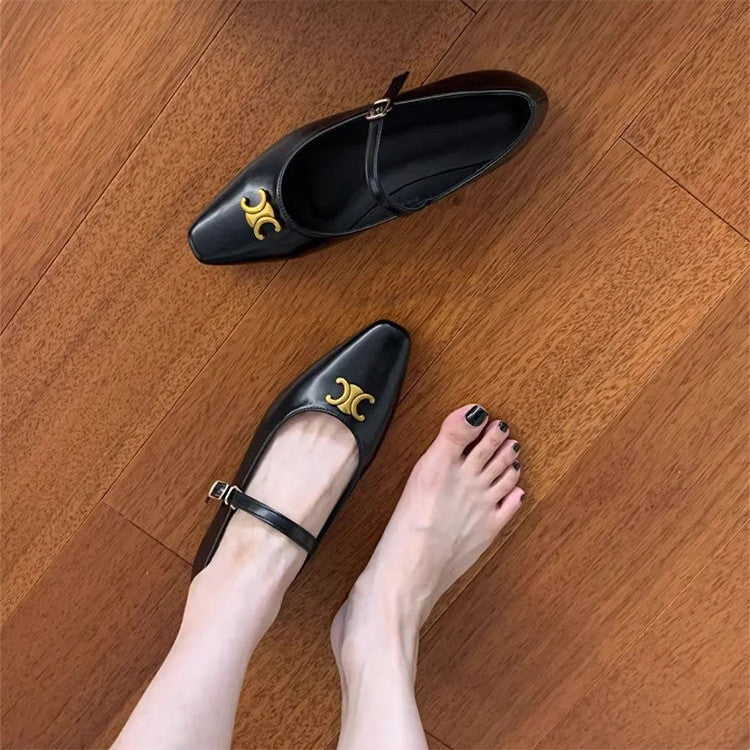 【Shoes】2色展開~フラットシューズ W12064