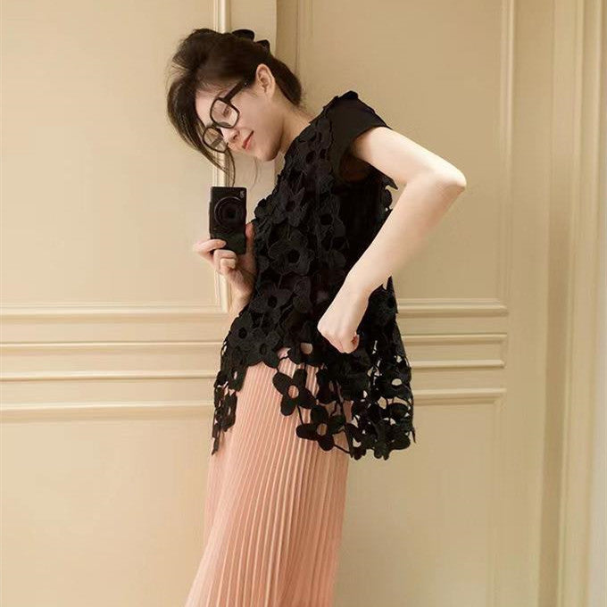 【Tops】フラワータンクトップ W11266