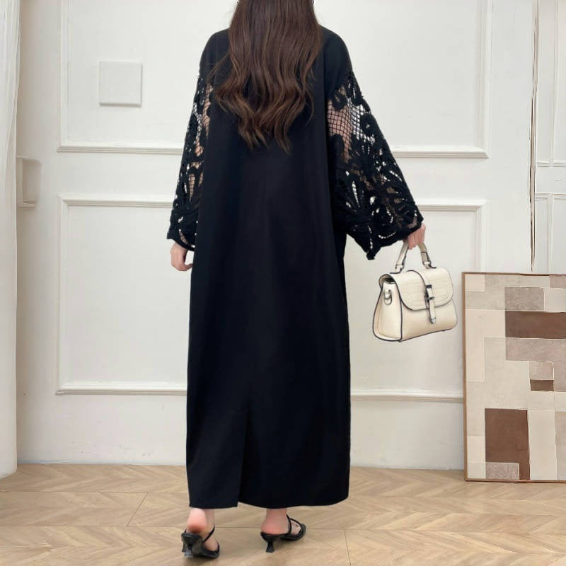 【Dress】レース切替Aラインワンピース Z7050