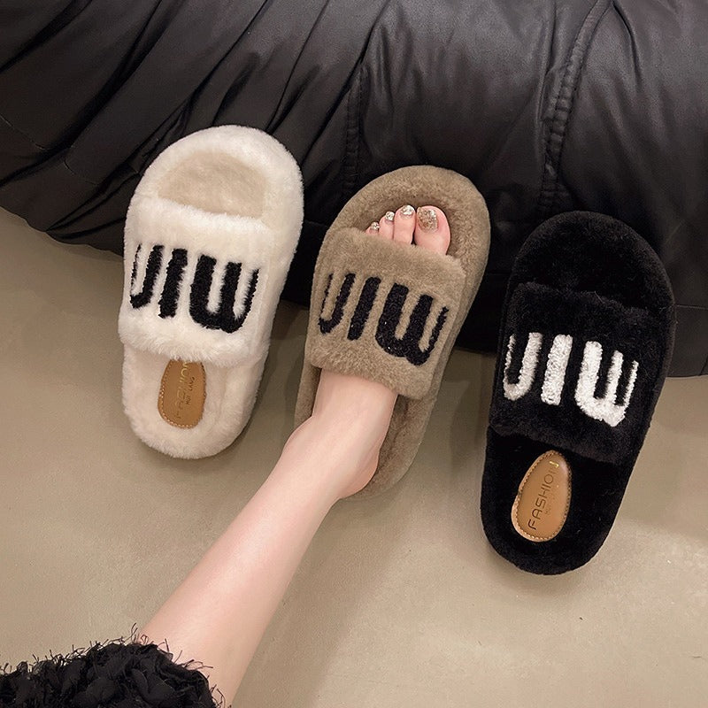 【Shoes】ファッションファースリッパ W13370
