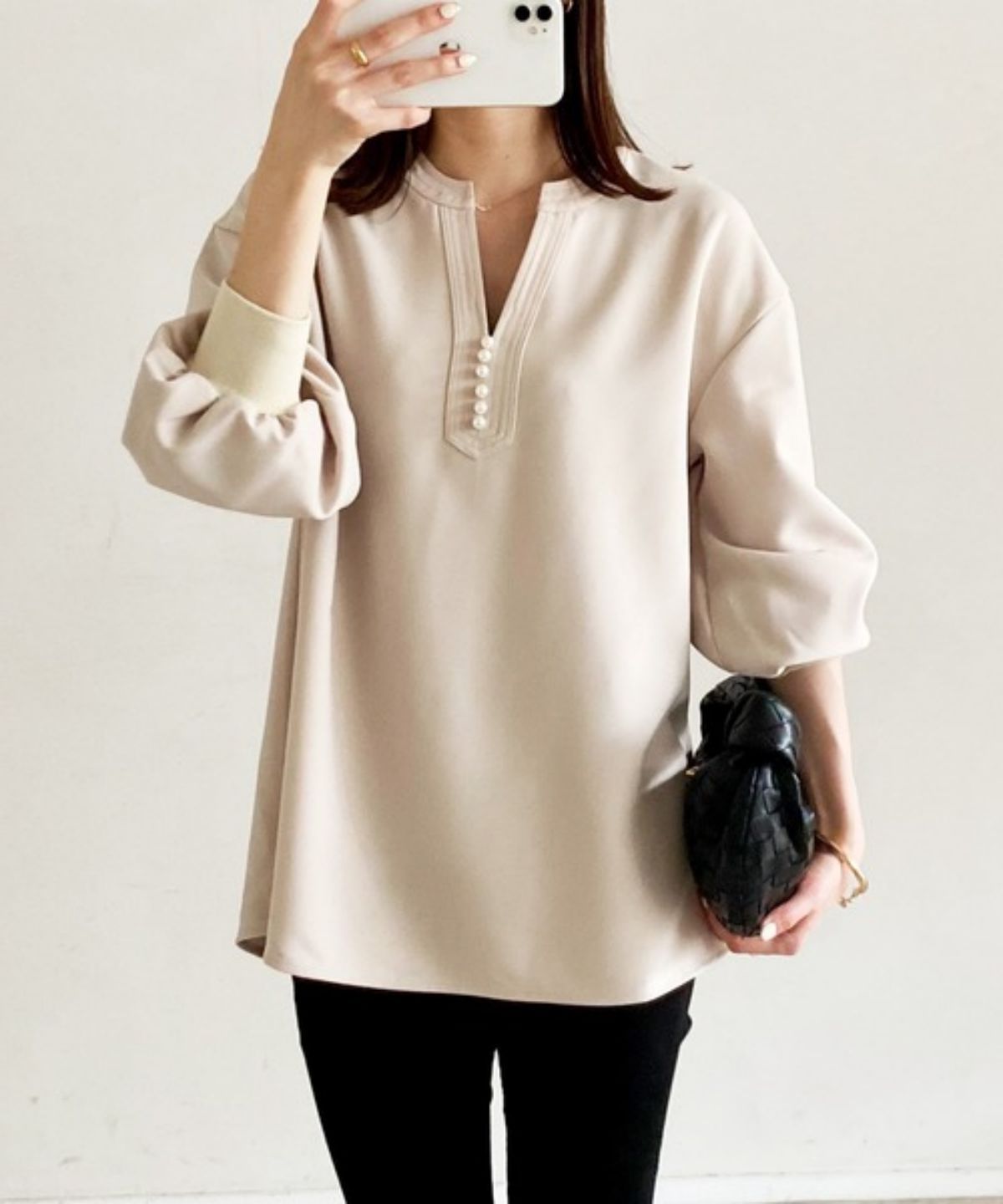 【Tops】シンプル春秋OL通勤ブラウス Z7048