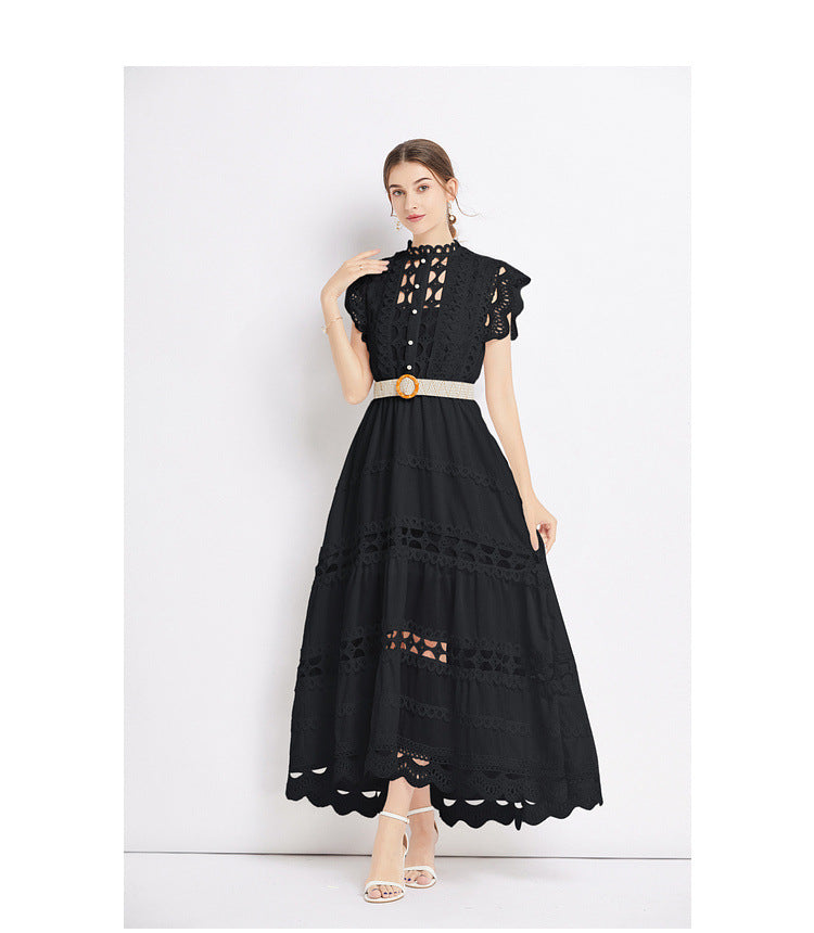 【Dress】透かし彫りワンピース W12499