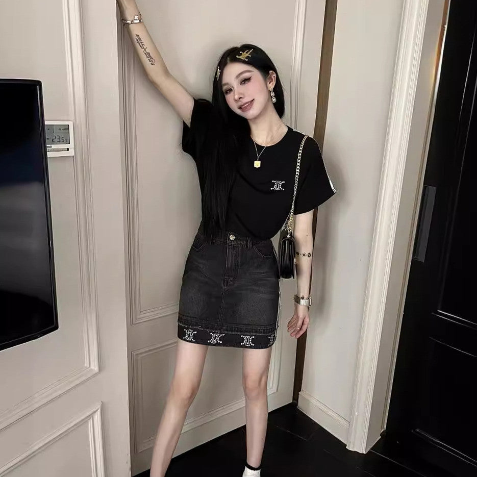 【Set】予約通販~Tシャツ+スカート2点セット W11877