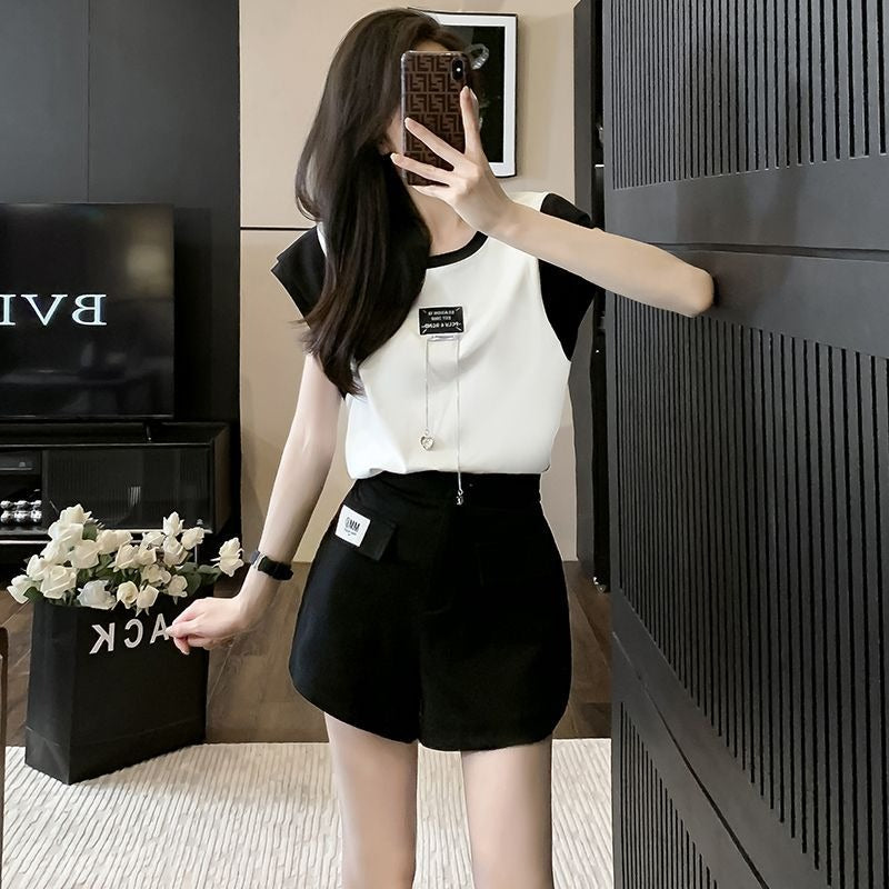 【Set】2点セット Tシャツ + パンツ W12271